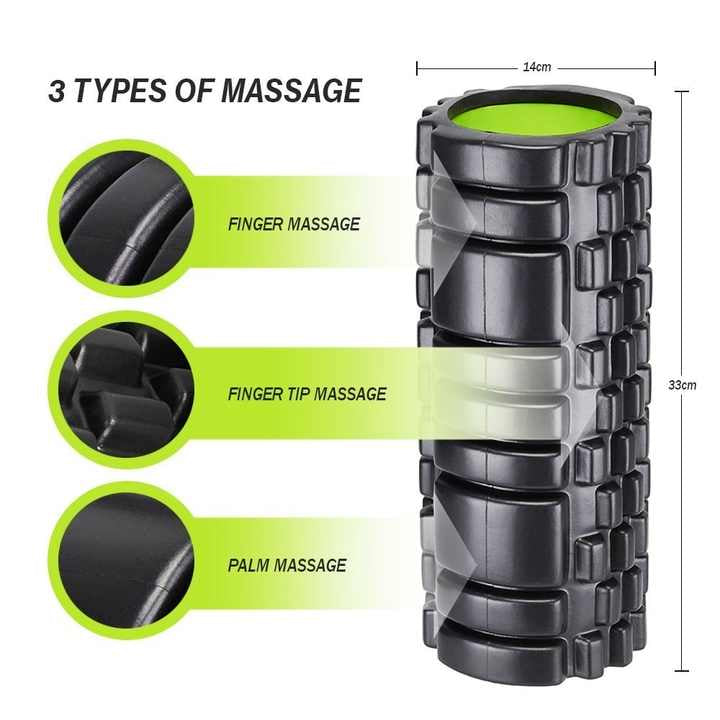 Deep Tissue Massage Foam Roller | Textured High-Density EVA for Muscle Recovery - Rayihni
