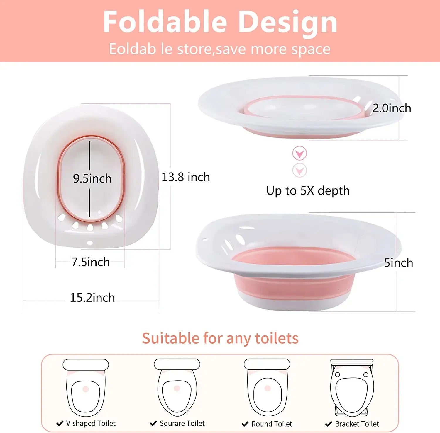 Foldable Sitz Bath Basin | Postpartum & Perineal Relief for Home & Travel - Rayihni