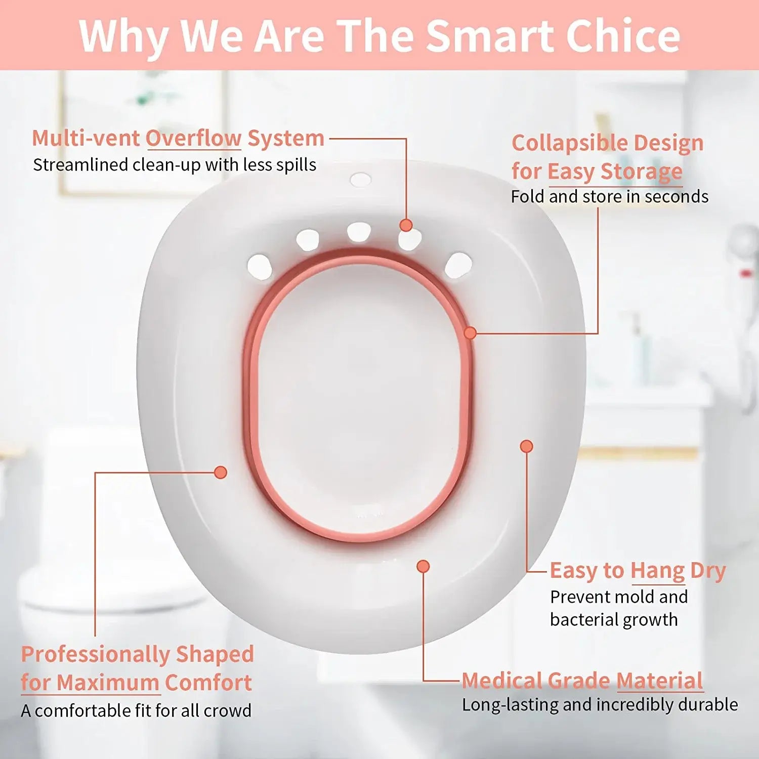 Foldable Sitz Bath Basin | Postpartum & Perineal Relief for Home & Travel - Rayihni