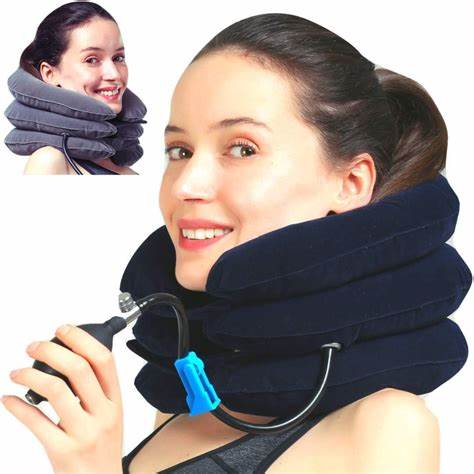Inflatable Neck Support Pillow | Adjustable Travel Pillow for Flights & Office - Rayihni