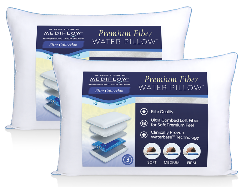 Mediflow Elite Fiber Water Pillow – Adjustable Neck Pain Relief Pillow - Rayihni