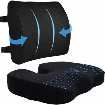 Orthopedic Lumbar Support Pillow | Memory Foam Posture Correction for Office, Car & Home - Rayihni
