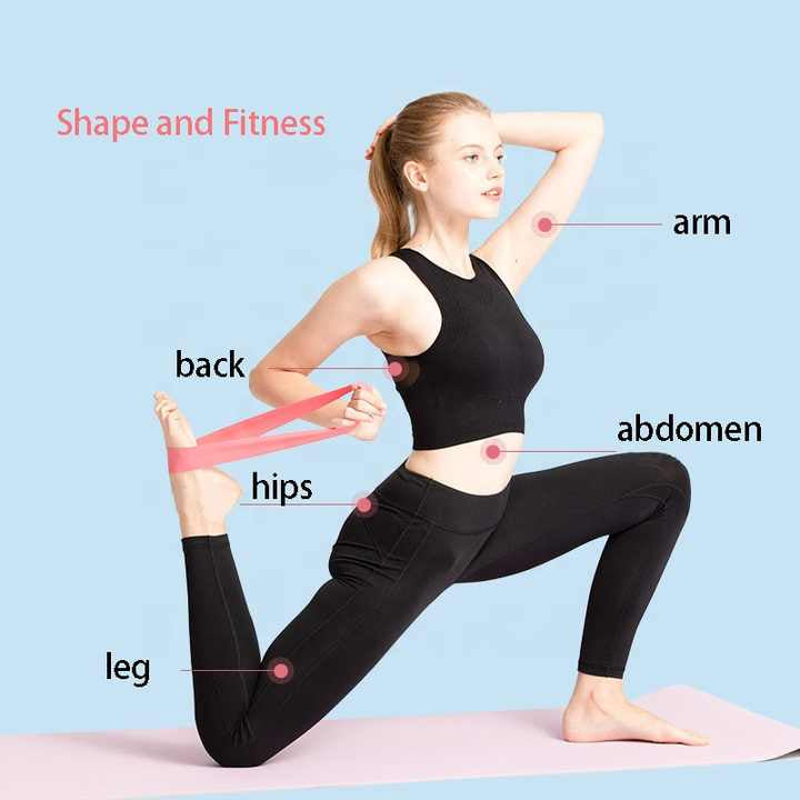 Small Elastic Resistance Bands Set | 5 Levels for Yoga, Pilates & Rehab - Rayihni