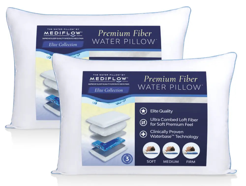 Mediflow Elite Fiber Water Pillow – Adjustable Neck Pain Relief Pillow - Rayihni