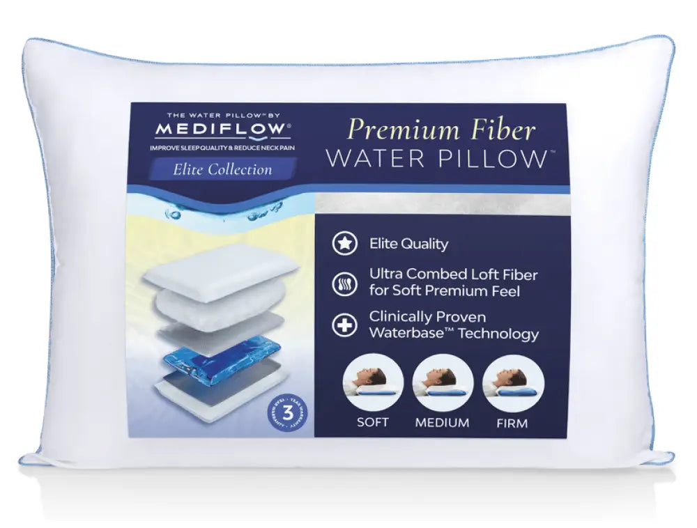 Mediflow Elite Fiber Water Pillow – Adjustable Neck Pain Relief Pillow - Rayihni