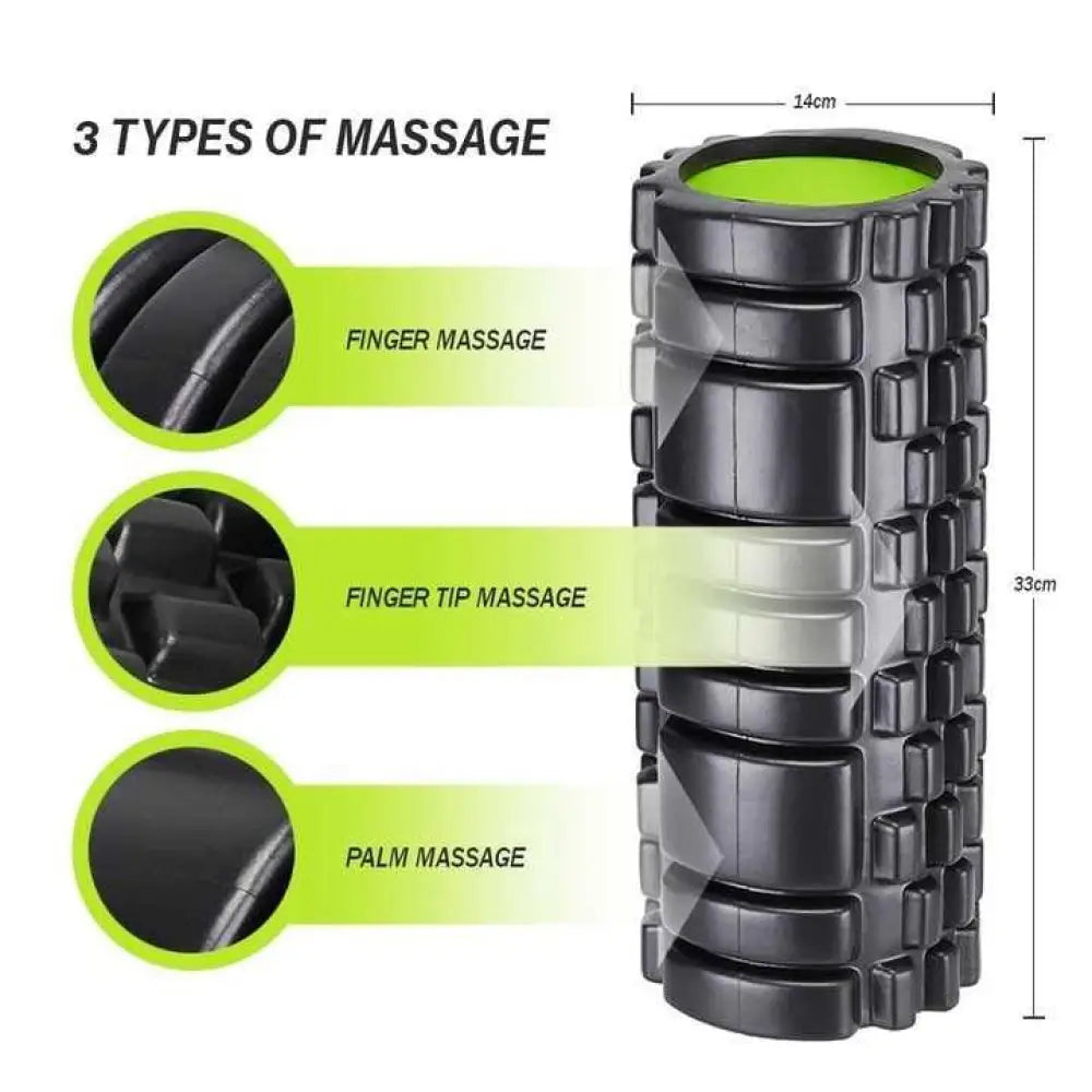 Deep Tissue Massage Foam Roller | Textured High - Density EVA for Muscle Recovery - Rayihni