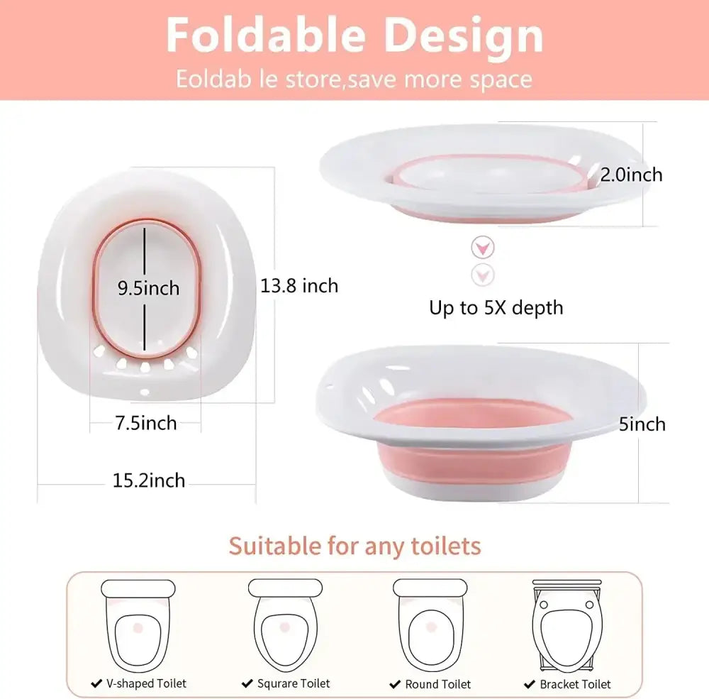 Foldable Sitz Bath Basin | Postpartum & Perineal Relief for Home & Travel - Rayihni