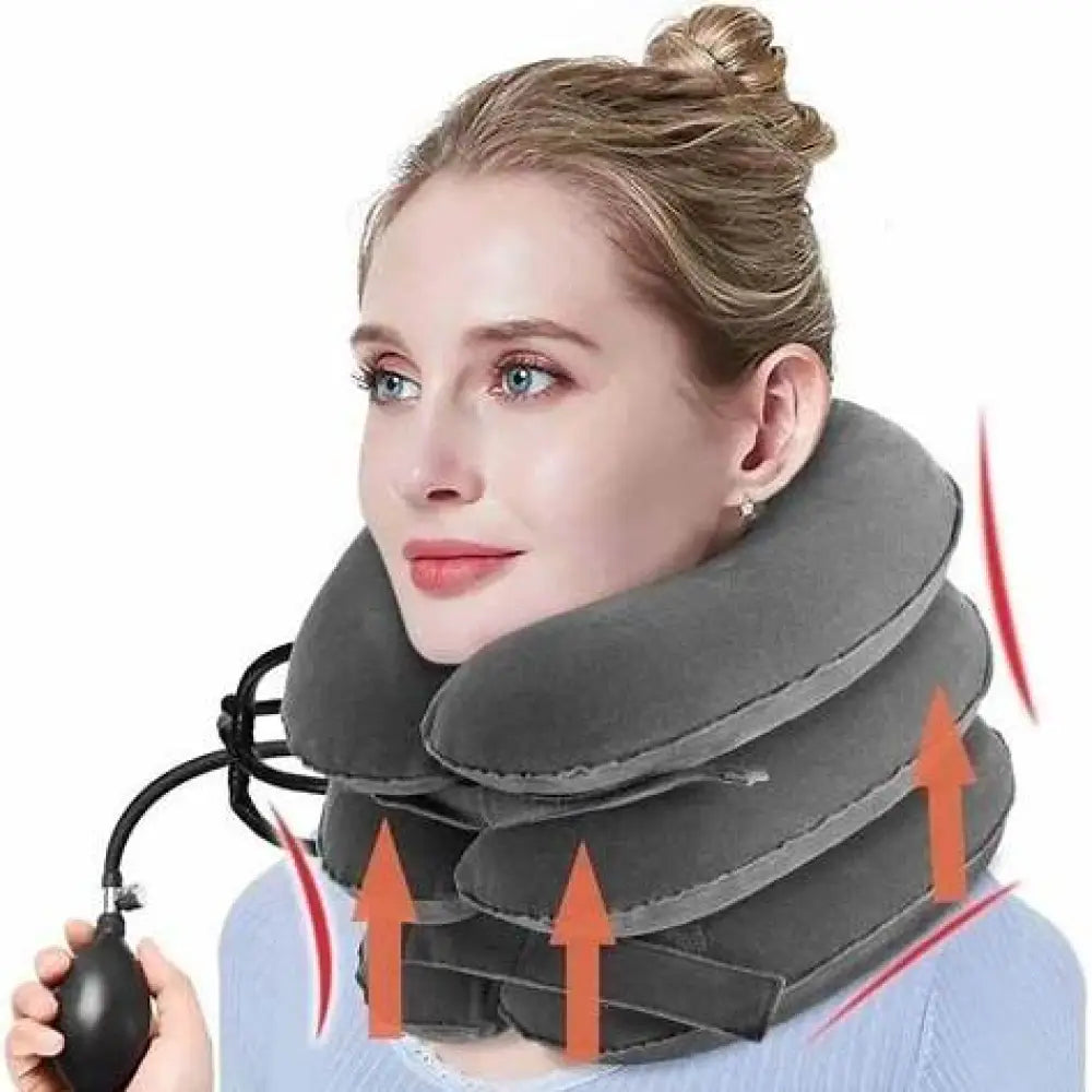 Inflatable Neck Support Pillow | Adjustable Travel Pillow for Flights & Office - Rayihni