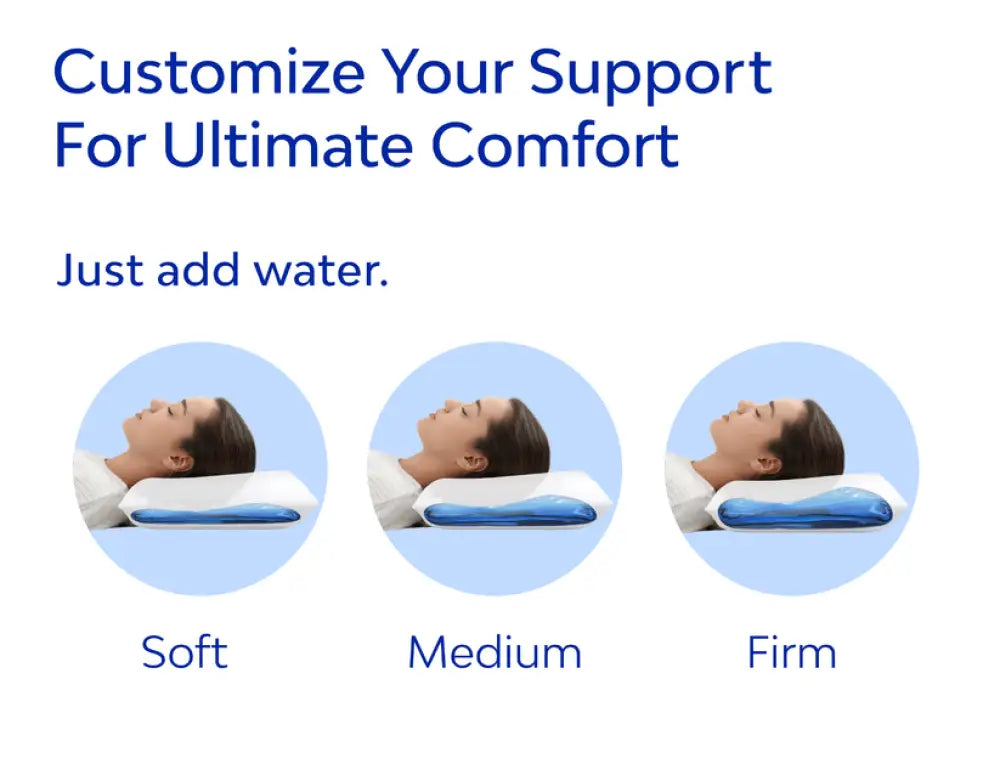Mediflow Elite Down Alternative Water Pillow – Adjustable Neck Pain Relief Pillow - Rayihni