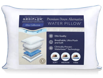 Mediflow Elite Down Alternative Water Pillow – Adjustable Neck Pain Relief Pillow - Rayihni