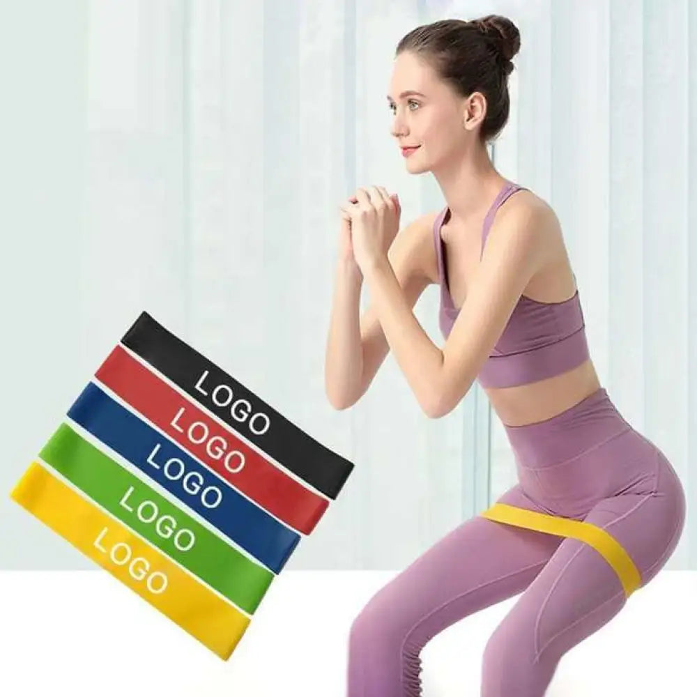 Small Elastic Resistance Bands Set | 5 Levels for Yoga, Pilates & Rehab - Rayihni