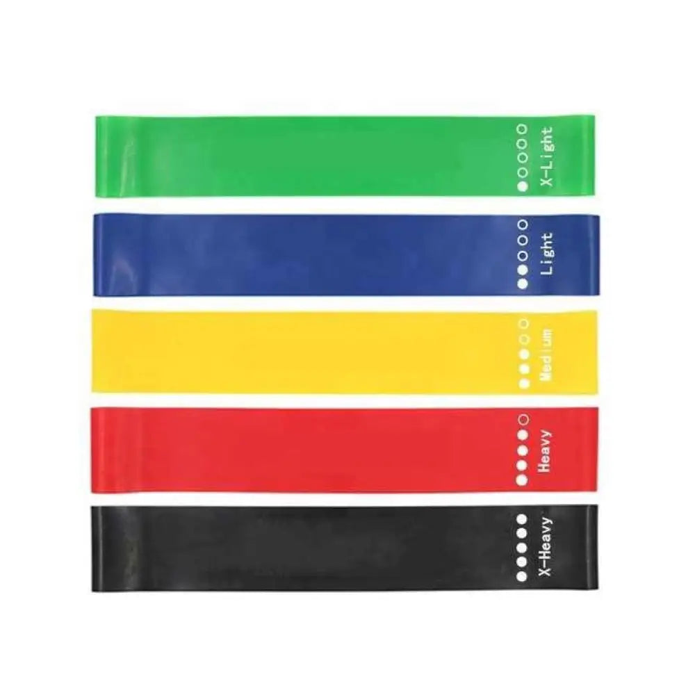 Small Elastic Resistance Bands Set | 5 Levels for Yoga, Pilates & Rehab - Rayihni