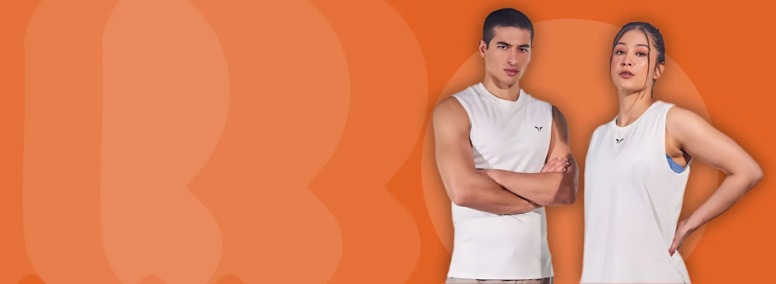 White sleeveless athletic tops with a small logo on the chest1659522562509a09c0-0